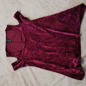 Hot Topic Velvet Cold Shoulder Top